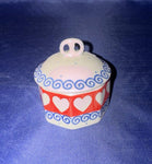 Red Hearts with Swirls Mini Trinket Box - Shape: 110 - Pattern: Red Hearts with Swirls (2535)