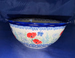 Red Poppy with Butterflies 7” Scalloped Bowl - Shape: 288 - Pattern: Red Poppy with Butterflies