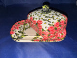 Red Poppy with Daisies Butterdish - Pattern: Red Poppy with Daisies