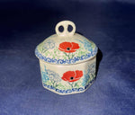 Red Poppy with Daisies Mini Trinket Box - Shape: 110 - Pattern: Red Poppy with Daisies (2901)