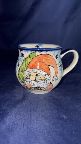 Moja Santa with Merry Christmas Sign and Tree Limited Edition Bubble Mug