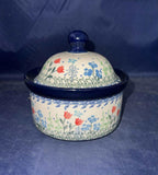 Ceramika Artystyczna Spring Bouquet 5" Jar with Lid - Shape: 496 - Pattern: Spring Bouquet (2903)