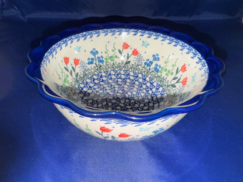 Spring Bouquet 7” Scalloped Bowl - Shape: 288 - Pattern: Spring Bouquet (2903X)