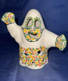Cer-a-Niela Spring Pastel Floral Luminary Ghost with Mask (Holes in Front)