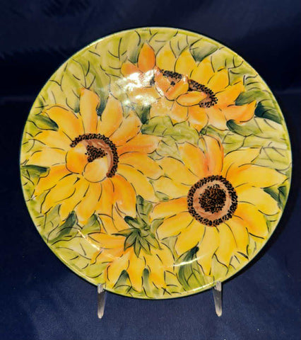 Sunflower ART Dessert Plate - Pattern: Sunflower