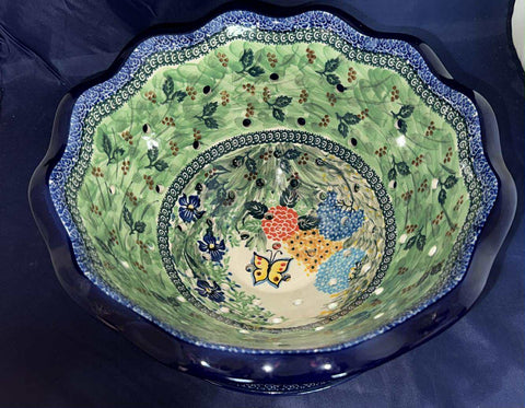 Ceramika Artystyczna U2211 Large Berry Bowl with Plate