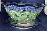 Ceramika Artystyczna U2211 Large Berry Bowl with Plate