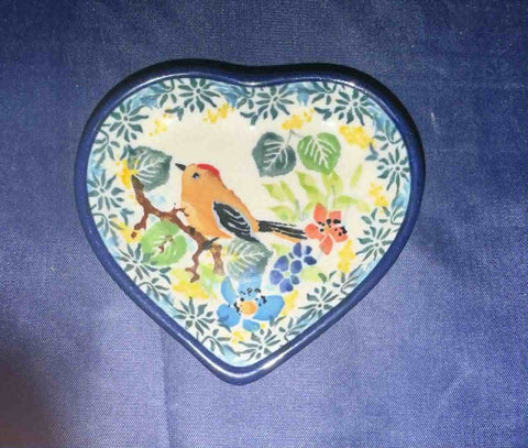 Ceramika Artystyczna U5098 Small Heart Dish - Shape: B64 - Pattern: U5098