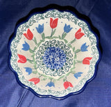 Ceramika Artystyczna Colorful Tulip Small Ruffled Bowl - Shape 916 - Pattern Colorful Tulip (2599X)