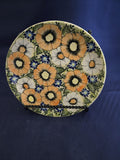 Kaola 7 Inch Dessert Plate - Unikat Orange and White Poppies