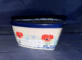Ceramika Artystyczna Red Poppies with Butterflies Small Heart Bowl - Shape: A45 - Pattern: Red Poppies with Butterflies (2901X)