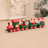 Wooden Christmas Train Tabletop Holiday Decor: Deer Style