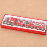 Wooden Christmas Train Tabletop Holiday Decor: Deer Style