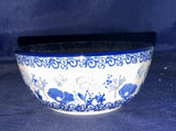 Ceramika Artystyczna Blue Poppy with Butterfly Ice Cream Bowl - Shape 017 - Pattern Blue Poppy with Butterfly (2902X)