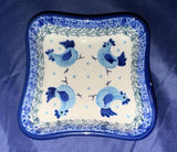 Ceramika Artystyczna Run Chicken Run 4" Square Bowl - Shape: 630 - Pattern: Run Chicken Run (2595X)