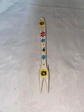 Fiesta Flowers Pickle/Olive Fork - Shape 063 - Pattern Fiesta Flowers