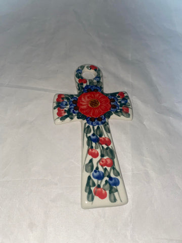 Polish Garden Hanging Cross - Pattern Polish Garden