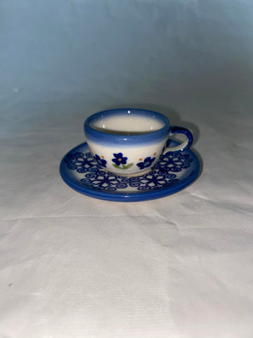 Blue Tulip Cup & Saucer - Pattern Blue Tulip