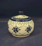 Zaklady Green Trellis Large Sugar Bowl - Shape: GU694 - Pattern: Green Trellis (DU49)