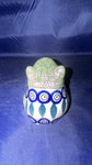 Peacock Sitting Frog Figurine - Pattern 54