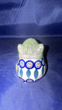 Peacock Sitting Frog Figurine - Pattern 54