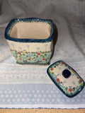 Polish Garden Canister with Lid - Shape PJ02 - Pattern Polish Garden