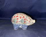 Ceramika Artystyczna Coral Bell Pig Bank - Shape: 155 - Pattern: Coral Bell (1437)