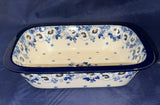 Blue Cherry Loaf Baker - Shape: 162 - Pattern: Blue Cherry (2222X)
