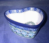 Ceramika Artystyczna Little Blue Roses Heart Bowl - Shape: A45 - Pattern: Little Blue Roses (1798)