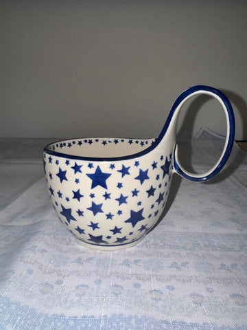 Blue Stars Loop Mug - Shape 845 - Pattern Blue Stars (359)