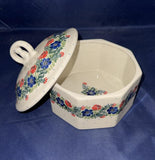 Ceramika Artystyczna Garden Party Large Pretzel Box - Shape: 064 - Pattern: Garden Party (1535X)