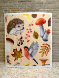 Hedgehog and Bird Swedish Dishcloth | Reusable Paper Towel