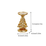 Christmas Tree Candle Holder Resin Decor for Holiday Home: Green / Large