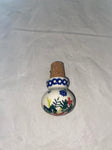 Poinsette Round Wine Stopper - Pattern Poinsette