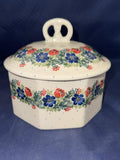 Ceramika Artystyczna Garden Party Large Pretzel Box - Shape: 064 - Pattern: Garden Party (1535X)