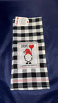 Tea Towel Linen - Gnome is where the heart is - 18 by 28 inches