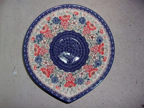 Polish Pottery Medium Teardrop Bowl - Sweet Pea