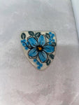 Blue Flower Crest Magnet - Pattern Blue Flower