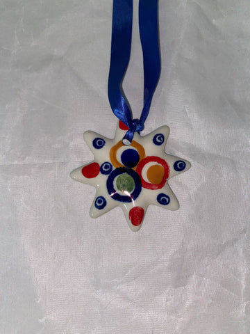 Oh Happy Star Ornament - Shape O-007 - Pattern Oh Happy (AS38)