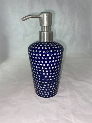Blue Elegance Tall Soap Dispenser - Shape B-009 - Pattern Blue Elegance (70)