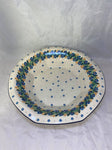 Blue Holly Lg. Cresent Bowl - Pattern Blue Holly