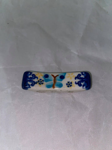 Blue Butterfly Chopstick Holder - Pattern Blue Butterfly