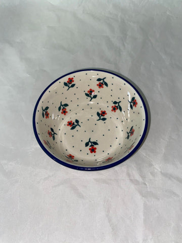 Red Flower Ice Cream Bowl - Shape 017 - Pattern Red Flower