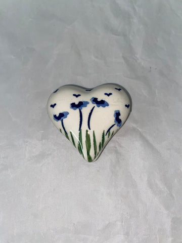 Blue Flower Heart Box - Shape P-013 - Pattern Blue Flower (RMAN)