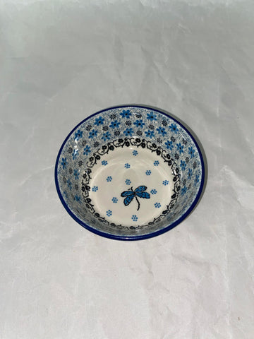 Ice Cream Bowl - Shape 017 - Pattern Blue Dragonfly