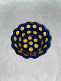Yellow Dot Sm. Ruffled Bowl - Pattern Yellow Dot