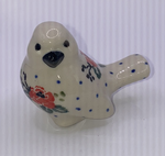 Small Bird Figurine with Red Roses